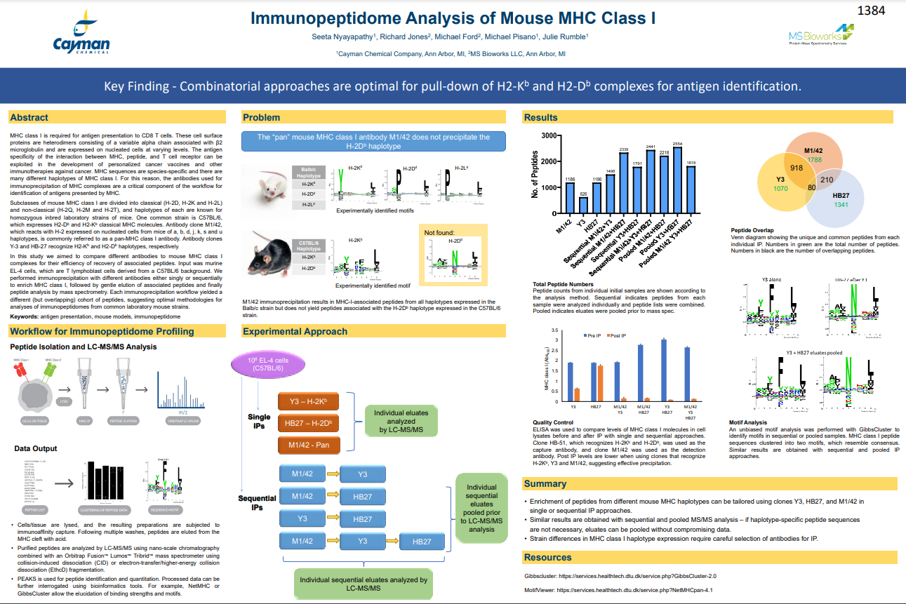 <p>​Immunopeptidome Analysis of Mouse MHC Class I<br></p>